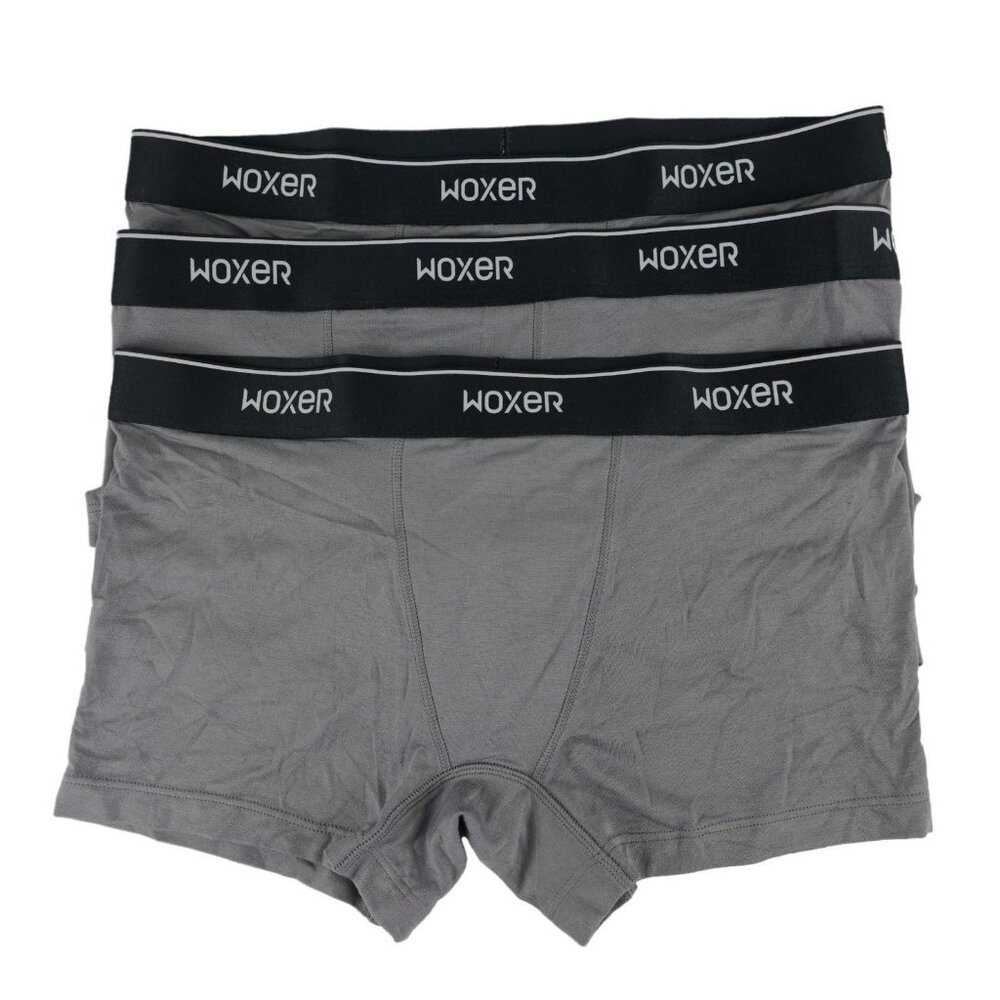 WOXER - Lot of 3 - Women's Boxer Briefs Gray Modal Super Soft LARGE